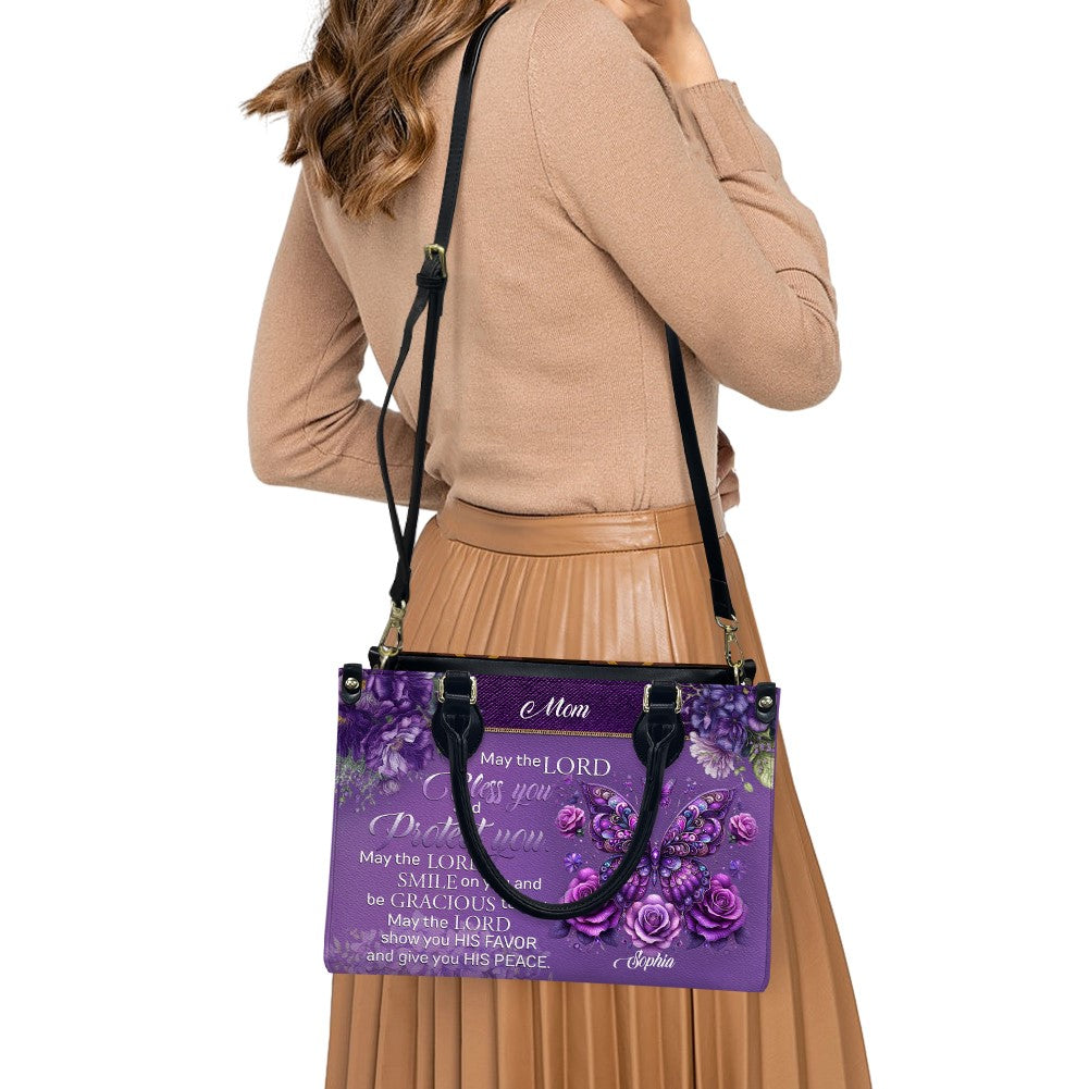 Custom Engraved Leather Handbag - Elegance & Faith Combined - CHRISTIANARTBAG CABLTHB01070424.