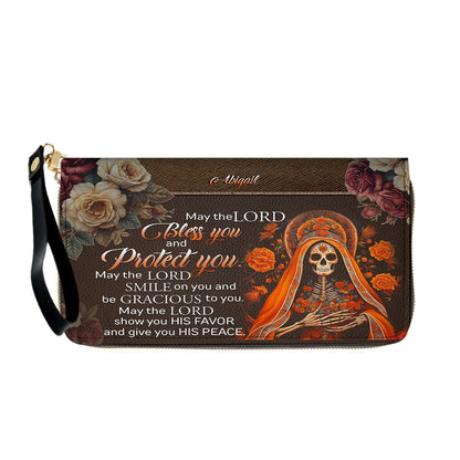 CHRISTIANARTBAG Handbags - Bless You and Protect You | Día de los Muertos Style – Mexican Sugar Skull & Bible Verse Bag for Women