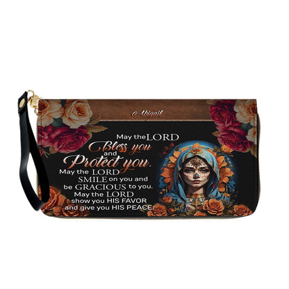 CHRISTIANARTBAG Handbags - Bless You and Protect You | Día de los Muertos Style – Mexican Sugar Skull & Bible Verse Bag for Women