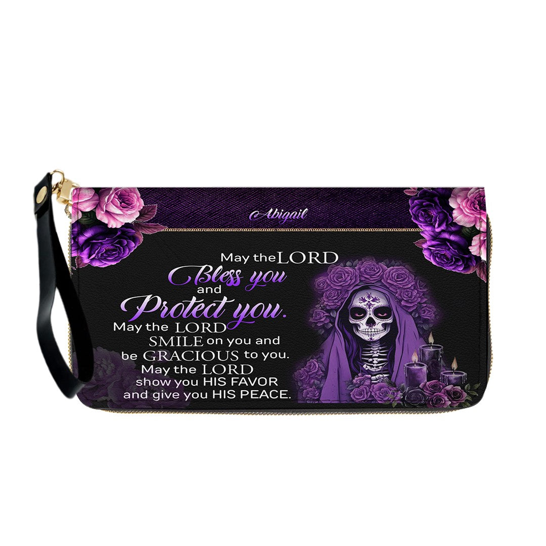 CHRISTIANARTBAG Handbags - Bless You and Protect You | Día de los Muertos Style – Mexican Sugar Skull & Bible Verse Bag for Women