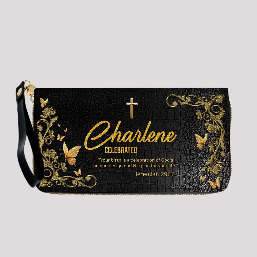 Personalized Christian Leather Handbag with Free Clutch – Custom Name & Bible Verse Meaning – Luxury Faith Gift for Women