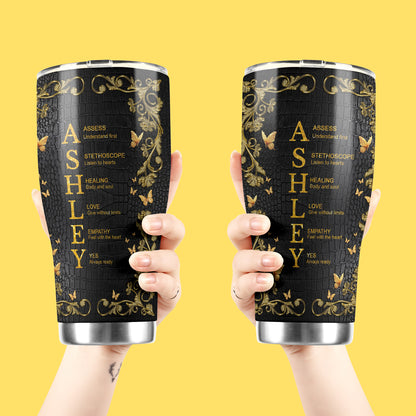Personalized 40oz Tumbler with Handle – Custom Name & Profession | Nurse Gifts for Women