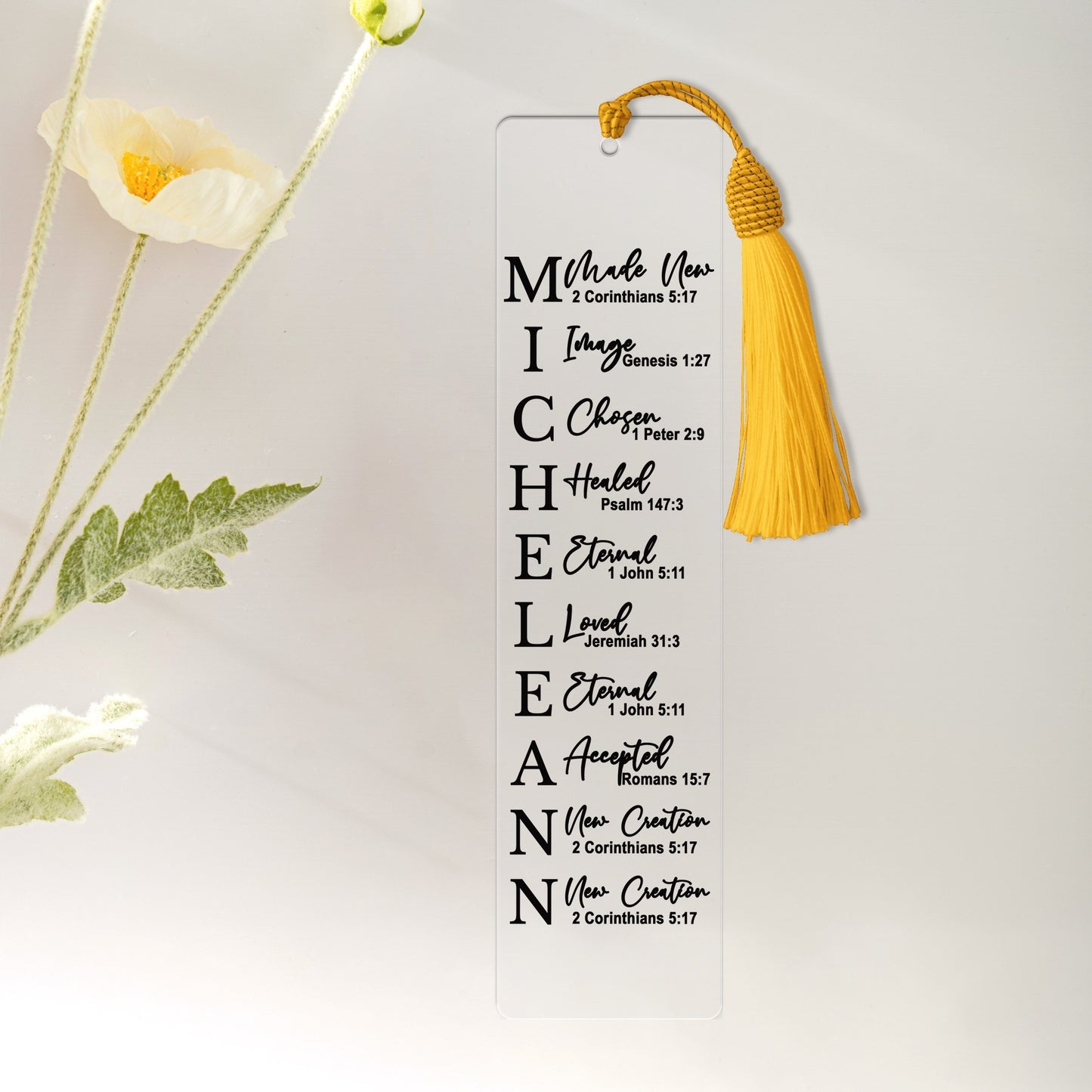 CHRISTIANARTBAG Bookmark - Uncover The Sacred Meaning Of Your Name - Personalized Bookmark - Custom Name Bookmark - Christian Gifts