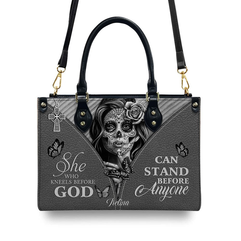 CHRISTIANARTBAG Handbags - Bless You and Protect You | Día de los Muertos Style – Mexican Sugar Skull & Bible Verse Bag for Women