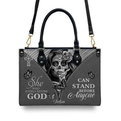 CHRISTIANARTBAG Handbags - Bless You and Protect You | Día de los Muertos Style – Mexican Sugar Skull & Bible Verse Bag for Women