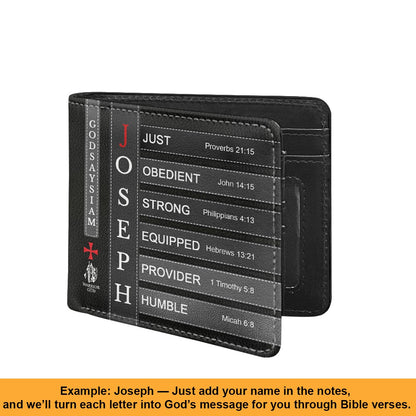 Personalized Leather Wallet with Bible Verses – Christian Gift for Men | CHRISTIANARTBAG