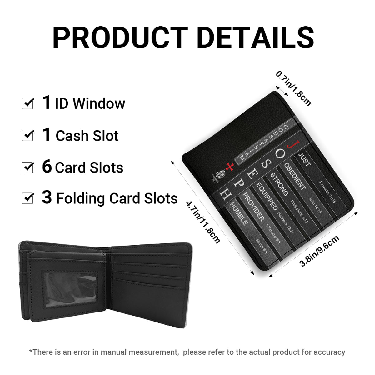Personalized Leather Wallet with Bible Verses – Christian Gift for Men | CHRISTIANARTBAG