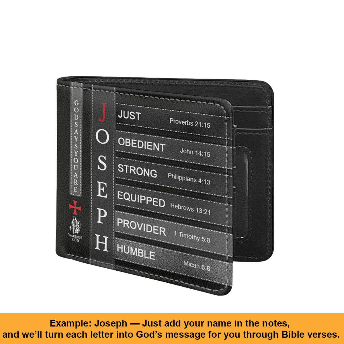 Personalized Leather Wallet with Bible Verses – Christian Gift for Men | CHRISTIANARTBAG