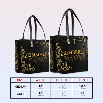 Uncover the sacred meaning of your name | CHRISTIANARTBAG Leather TOTE Bag