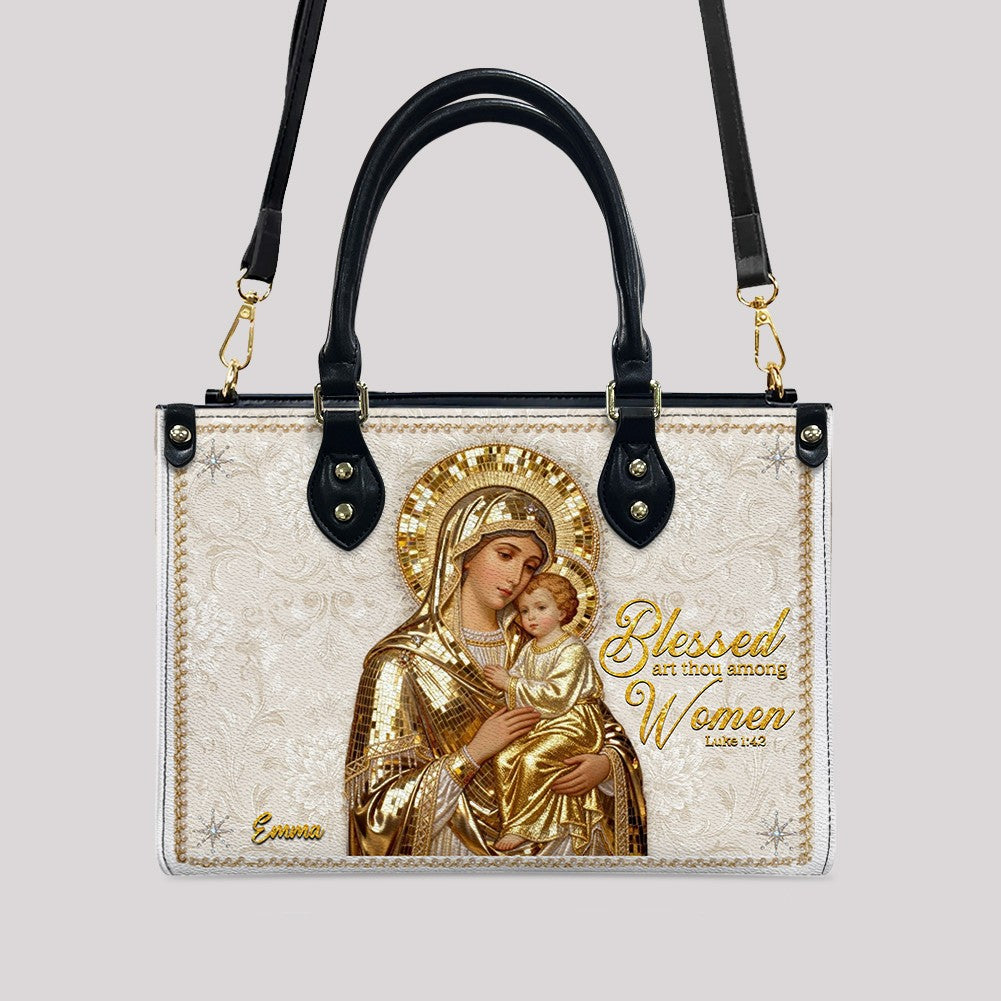 Personalized Leather Handbag with Bible Verse – Custom Christian Faith Bag – CHRISTIANARTBAG CAB01020826
