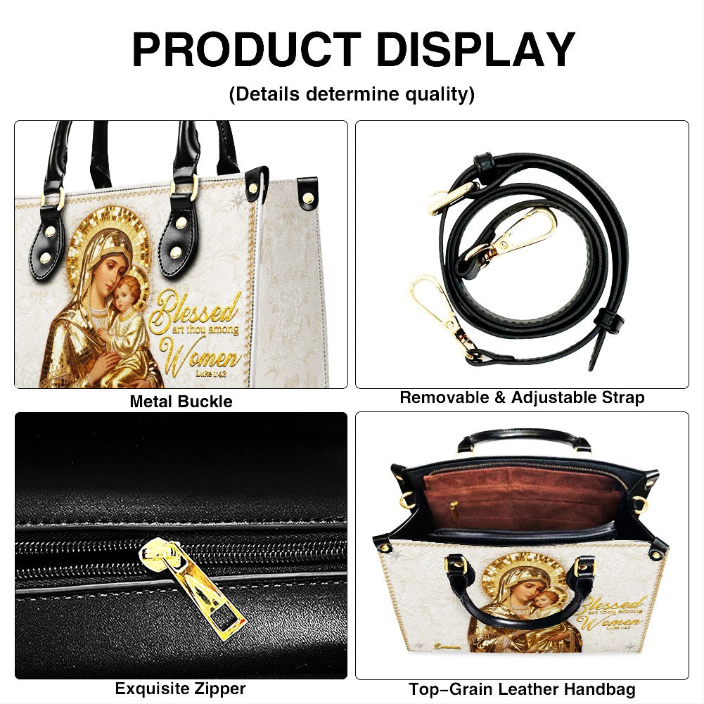 Personalized Leather Handbag with Bible Verse – Custom Christian Faith Bag – CHRISTIANARTBAG CAB01020826