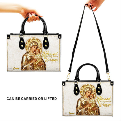 Personalized Leather Handbag with Bible Verse – Custom Christian Faith Bag – CHRISTIANARTBAG CAB01020826