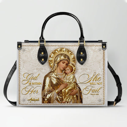 Personalized Leather Handbag with Bible Verse – Custom Christian Faith Bag – CHRISTIANARTBAG CAB01020826