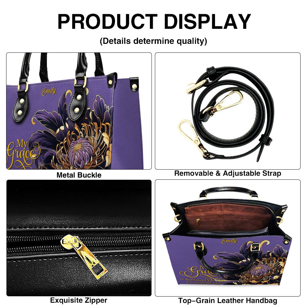 Personalized Leather Handbag with Custom Name & Bible Verse – Christian Gift for Women | CHRISTIANARTBAG