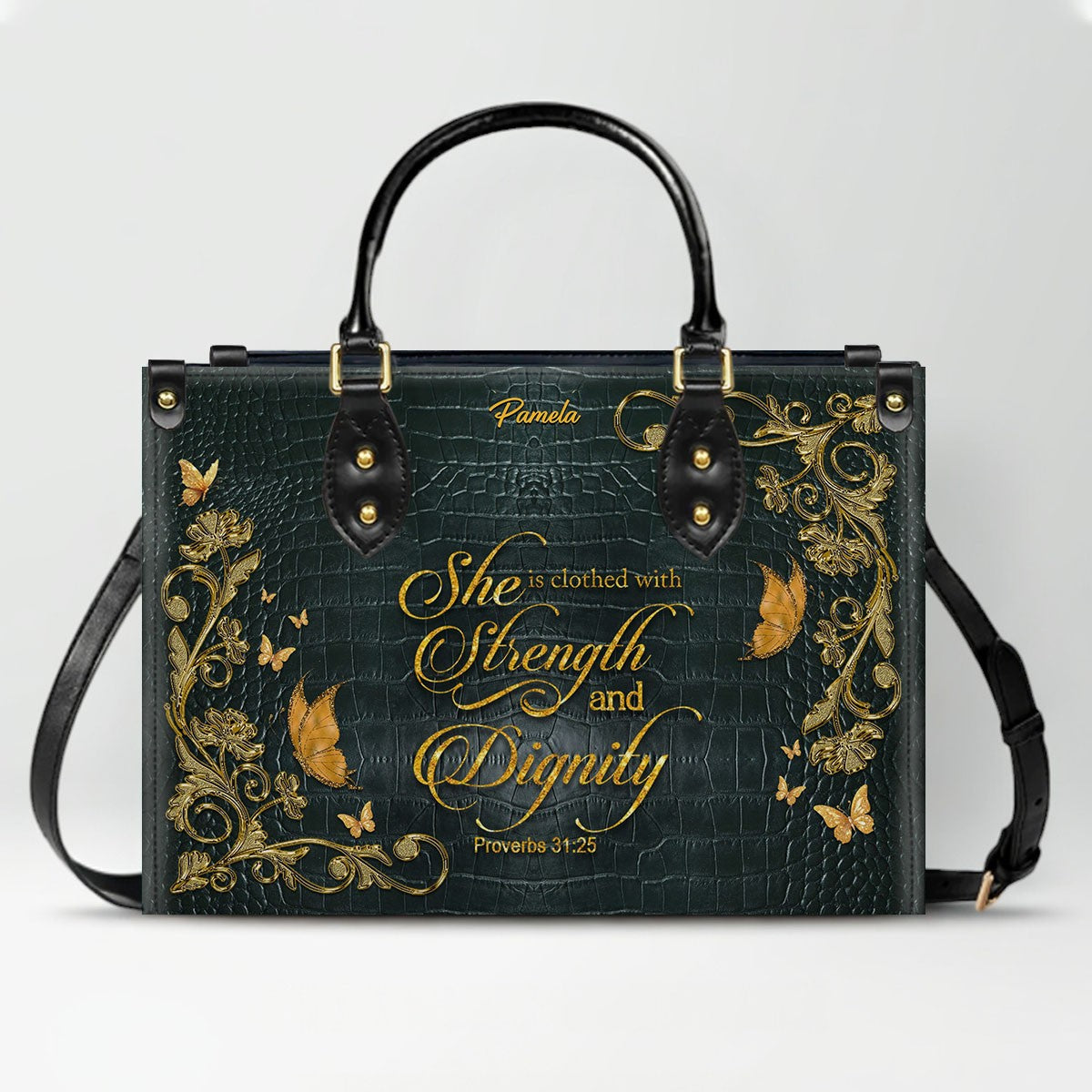 CHRISTIANARTBAG Handbags - Custom Bible Verses Name & Color - Personalized Leather Handbag - CABLTB01012026