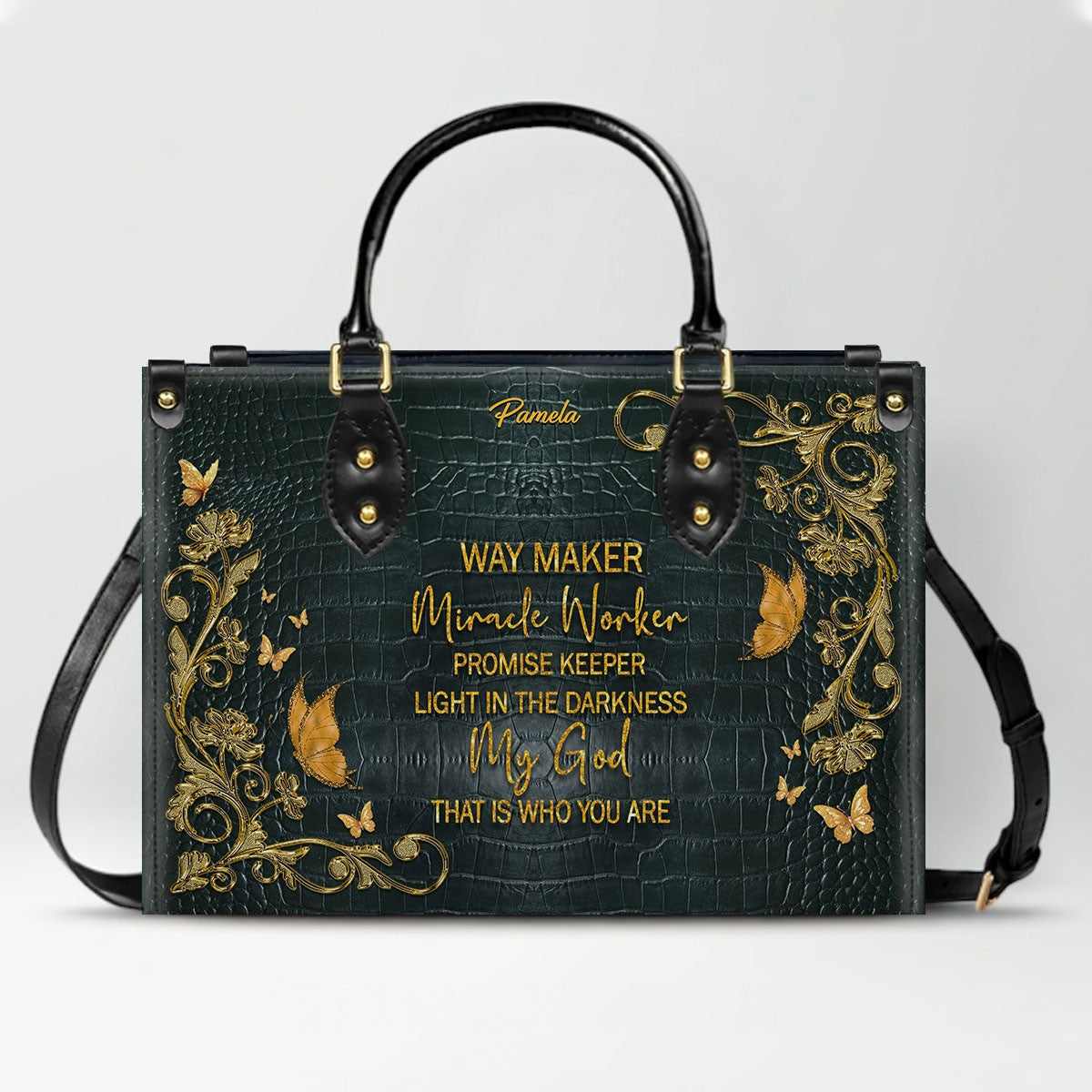 CHRISTIANARTBAG Handbags - Custom Bible Verses Name & Color - Personalized Leather Handbag - CABLTB01012026