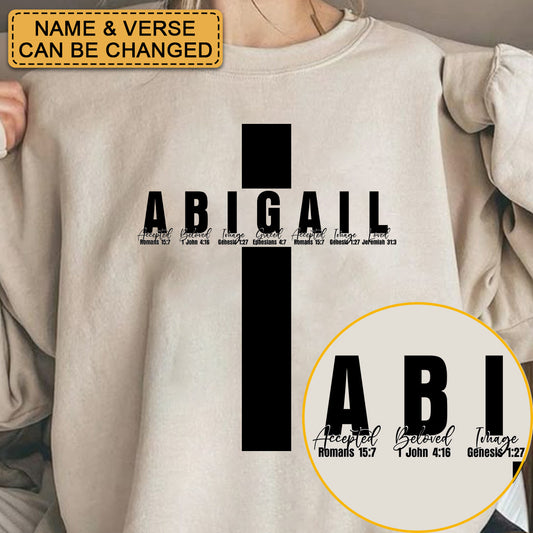CHRISTIANARTBAG Personalized Sweatshirt : Uncover the sacred meaning of your name - GOD Says I Am - Personalized Sweatshirt - CAB014925