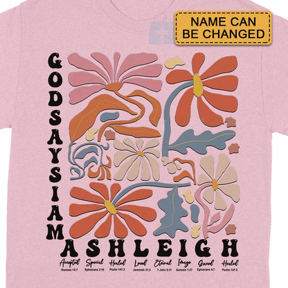 CHRISTIANARTBAG Personalized T-Shirt : Uncover the sacred meaning of your name - GOD Says I Am - Personalized T-Shirt - CAB014525