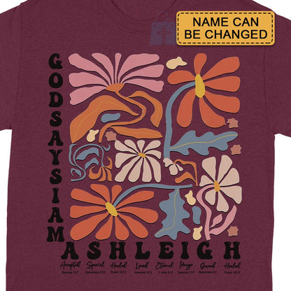 CHRISTIANARTBAG Personalized T-Shirt : Uncover the sacred meaning of your name - GOD Says I Am - Personalized T-Shirt - CAB014525