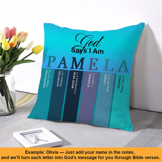 Personalized Christian Pillow with Custom Name & Bible Verses – Faith-Inspired Cushion by CHRISTIANARTBAG