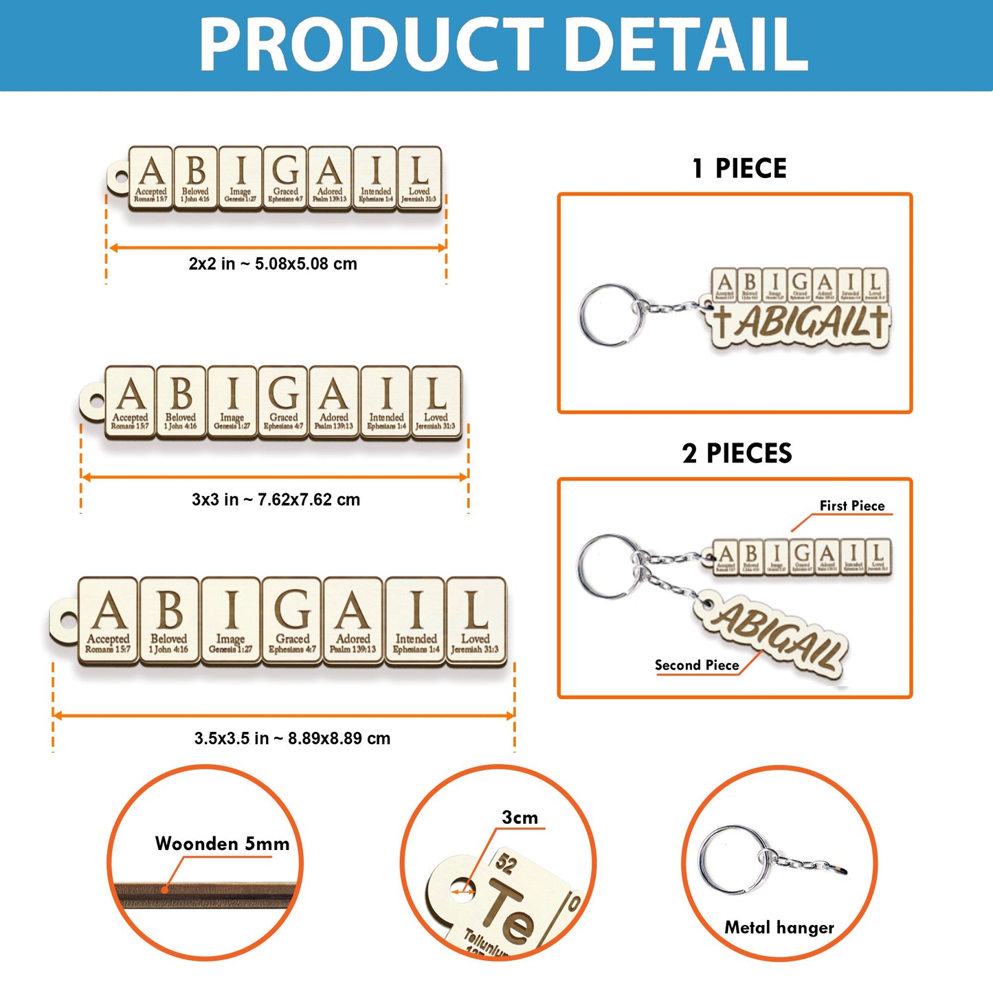 CHRISTIANARTBAG Personalized Christian Keychain - Uncover the sacred meaning of your name – Custom Name & Bible Verse Wood Gift