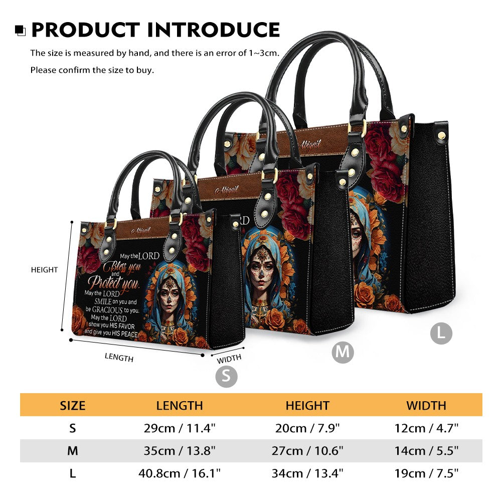 CHRISTIANARTBAG Handbags - Bless You and Protect You | Día de los Muertos Style – Mexican Sugar Skull & Bible Verse Bag for Women