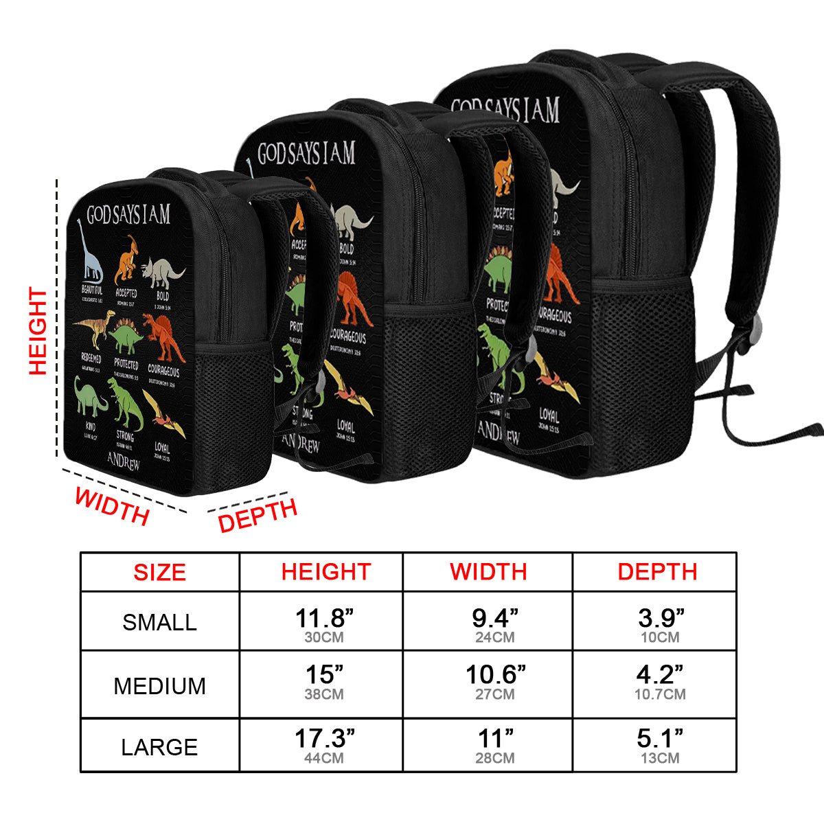Custom Name Christian Backpacks for Children – Unicorn, Dinosaur & Animal Designs
