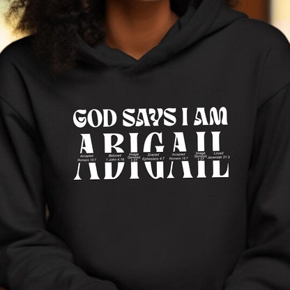 CHRISTIANARTBAG Personalized T-Shirt: Uncover the sacred meaning of your name - GOD Says I Am - Personalized T-Shirt - CAB02100124.