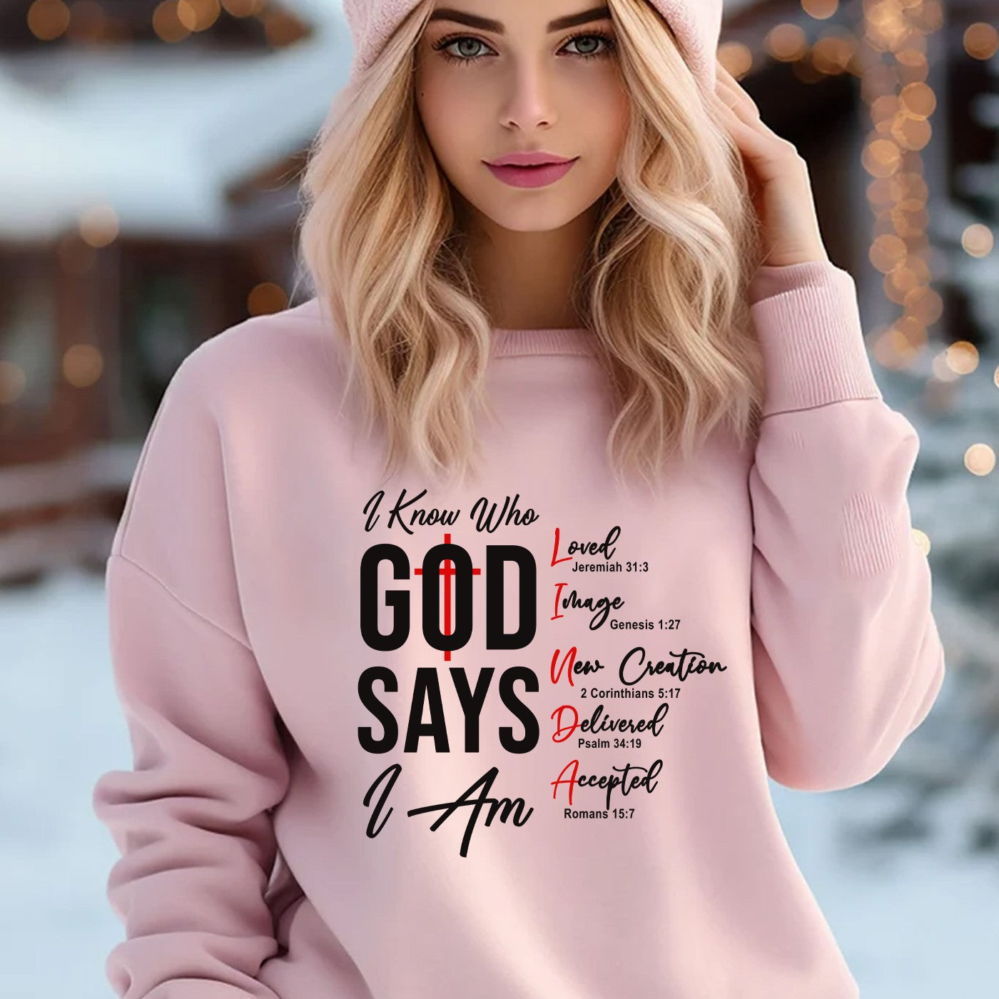 CHRISTIANARTBAG Personalized Sweatshirt : Uncover the sacred meaning of your name - I Know Who GOD Says I Am - Personalized T-Shirt - CAB01280425