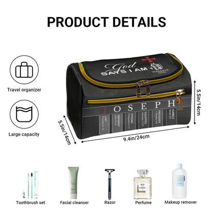 Personalized Christian Toiletry Bag – Custom Name Travel Organizer with Bible Verses | CHRISTIANARTBAG