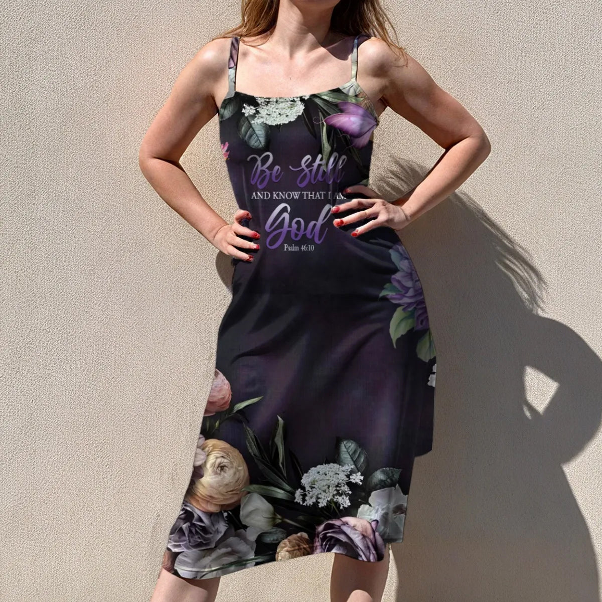 Christian Faith Dress for Women – Bible Verses Floral Print Maxi Dress with Bible Verses | Inspirational Religious Summer Dress