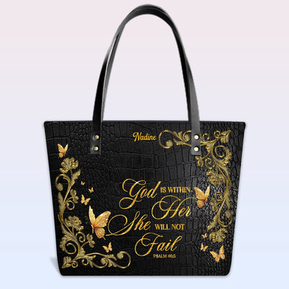 Personalized Leather Tote Bag with Bible Verses – Custom Faith-Inspired Leather TOTE Bag | CHRISTIANARTBAG CAB01040126