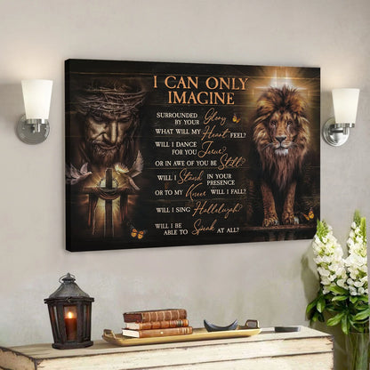 Christianartbag Home Decor, Jesus And The Lion Of Judah Wall Art, I Can Only Imagine Canvas Prints - Christian Art Bag