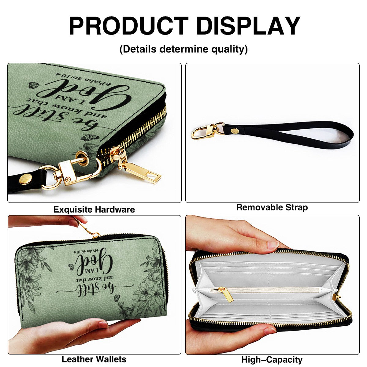 Personalized Leather Handbag & Wallet Set for Women – Custom Name & Bible Verse – Christian Gift | CHRISTIANARTBAG