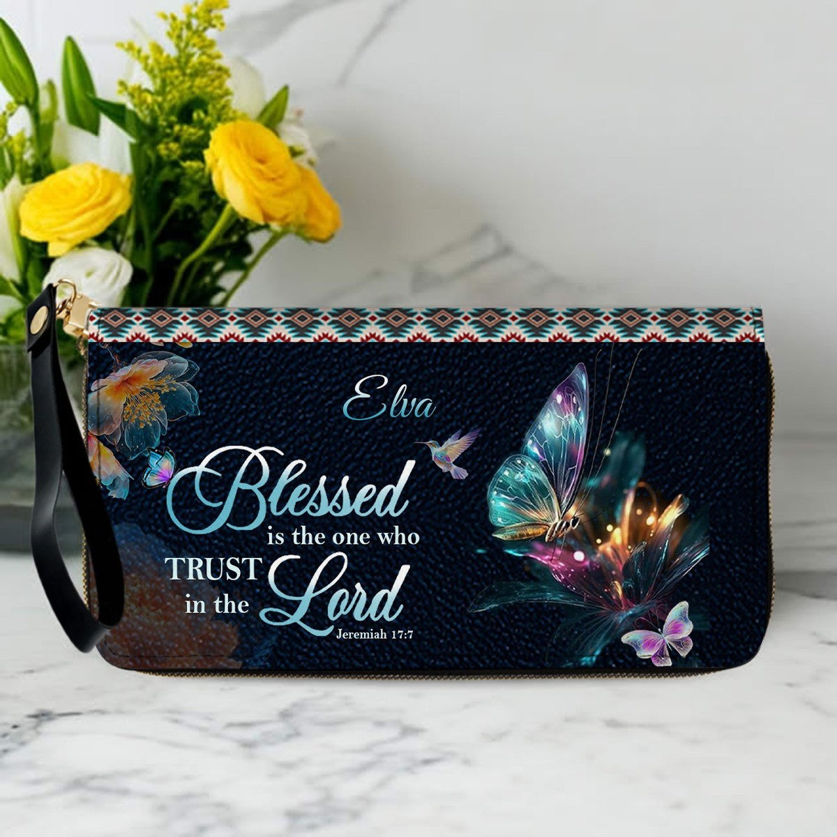 Christianartbag Handbags- Blessed Is The One Who Trusts In The Lord Jeremiah 17:7 - Personalized Leather Handbag - CABLTB01120225