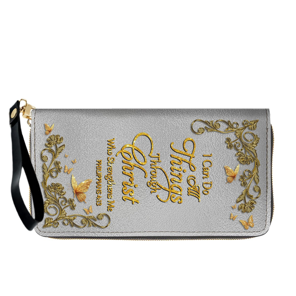 "I Can Do All Things" Inspirational Leather Bag & Wallet Set | CHRISTIANARTBAG™ CAB01042326