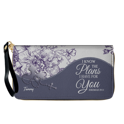 Christian Personalized Leather Handbag Flower for Women – Custom Name & Scripture | CHRISTIANARTBAG CAB031326