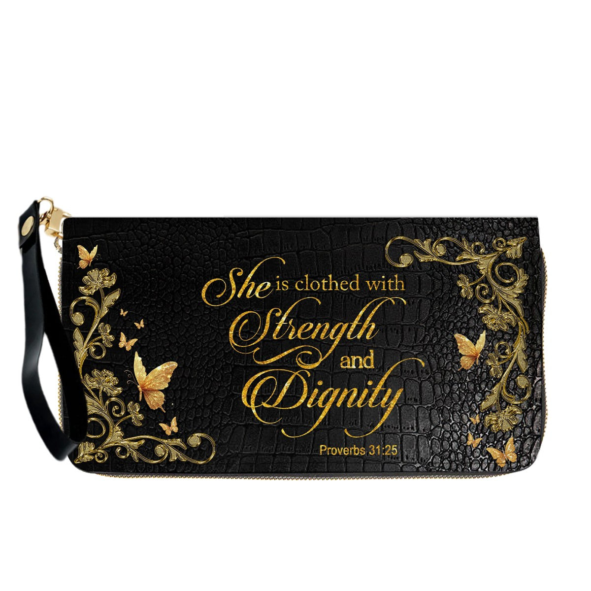 Personalized Leather Handbag with Custom Name & Bible Verse - Personalized Christian Leather Handbag & Wallet Set | CHRISTIANARTBAG™ CAB01101326