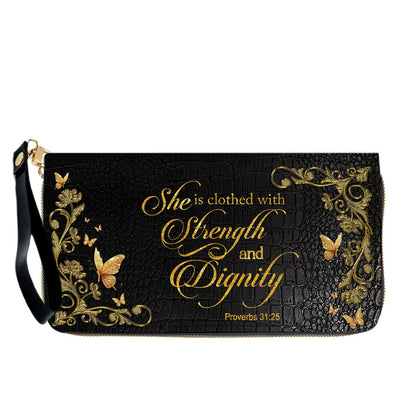 Personalized Leather Handbag with Custom Name & Bible Verse - Personalized Christian Leather Handbag & Wallet Set | CHRISTIANARTBAG™ CAB01101326