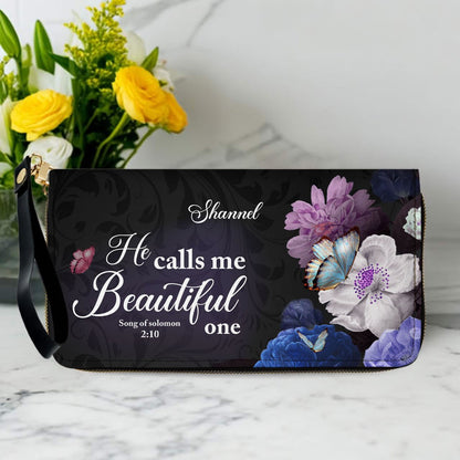 Christianart Handbag, Personalized Hand Bag, Solomon 2:10, He Calls Me Beautiful One, Personalized Gifts, Gifts for Women.