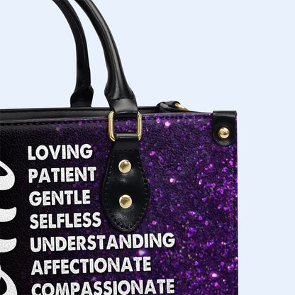 Stellar Mom Qualities Personalized Leather Handbag by CHRISTIANARTBAG – A Universe of Appreciation