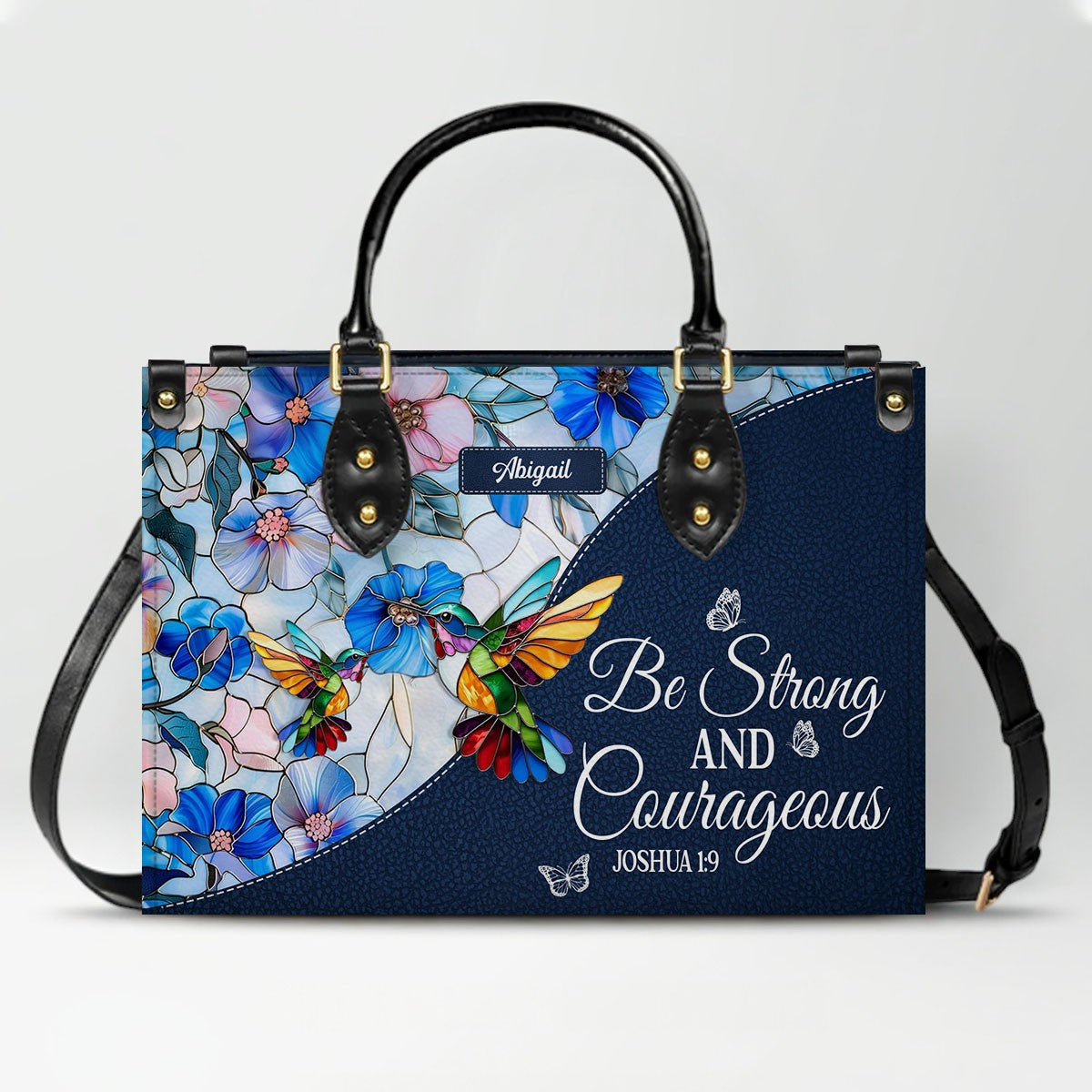 Personalized Leather Handbag with Bible Verses – Custom Christian Purse with Name | CHRISTIANARTBAG