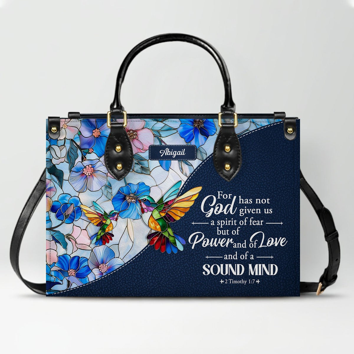 Personalized Leather Handbag with Bible Verses – Custom Christian Purse with Name | CHRISTIANARTBAG
