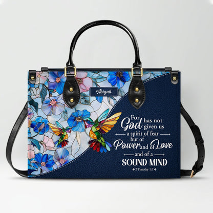 Personalized Leather Handbag with Bible Verses – Custom Christian Purse with Name | CHRISTIANARTBAG