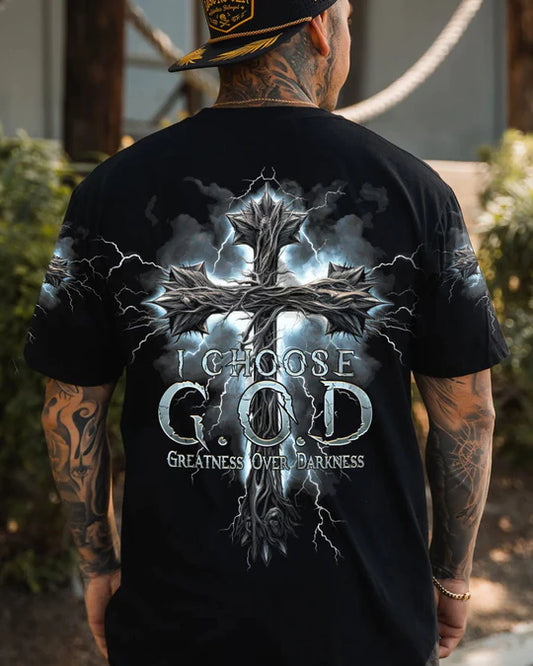 Christianartbag 3D T-Shirt For Men, I Choose God Men's All Over Print Shirt, Christian T-Shirt, Christian 3D T-Shirt, Unisex T-Shirt. - Christian Art Bag