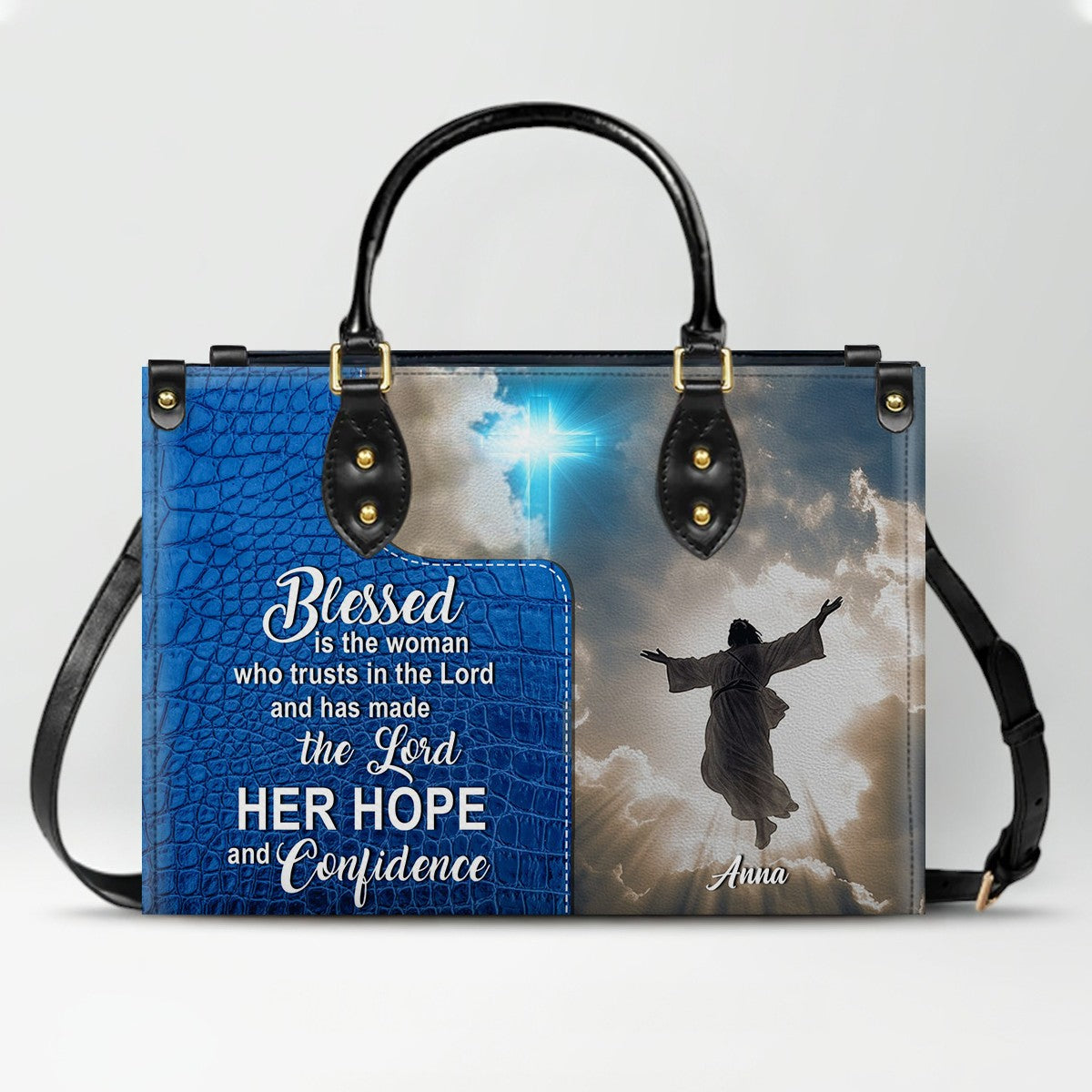 Personalized Leather Handbag for Women – Custom Christian Purse with Bible Verse – CHRISTIANARTBAG