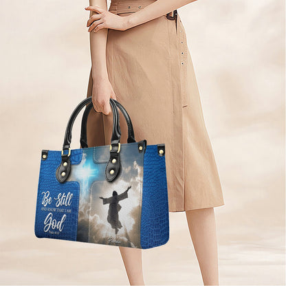 Personalized Leather Handbag for Women – Custom Name Christian Tote Bag with Bible Verse – CHRISTIANARTBAG