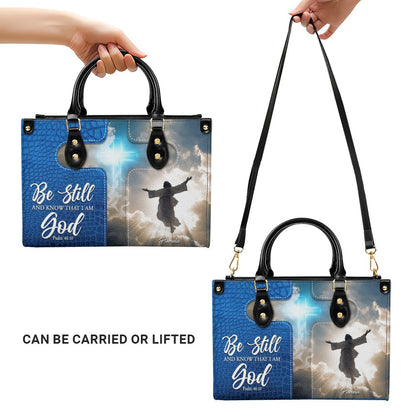 Personalized Leather Handbag for Women – Custom Name Christian Tote Bag with Bible Verse – CHRISTIANARTBAG