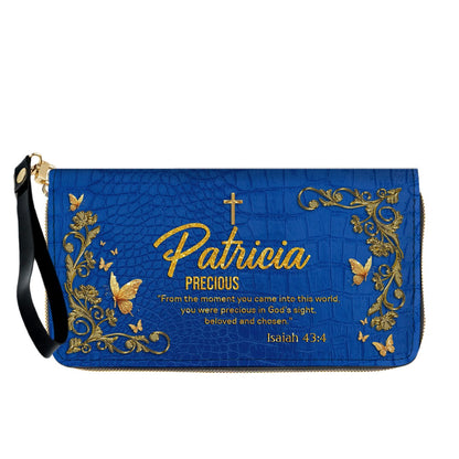 Personalized Christian Leather Handbag with Free Clutch – Custom Name & Bible Verse Meaning – Luxury Faith Gift for Women