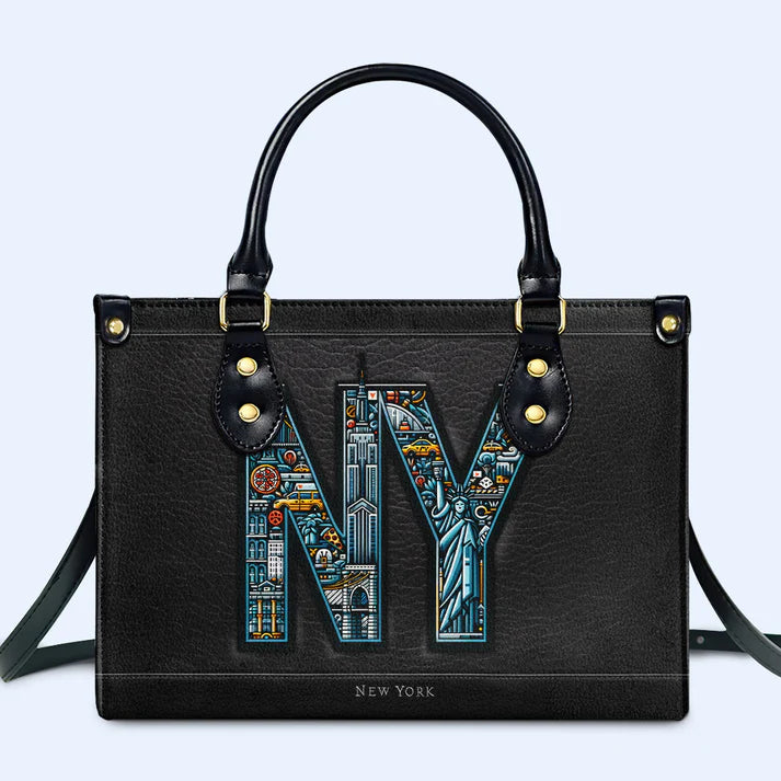 New York City Chic Leather Handbag by CHRISTIANARTBAG – Urban Sophistication - CABLTHB05010424.